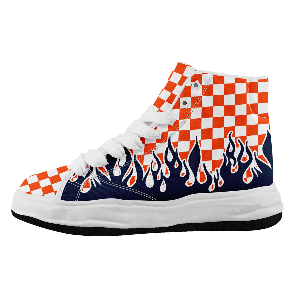 Custom Orange Blue Denver Football Jersey and Firesoul Sports Shoes Combo Offer Personalized Combo ZH-D020273-10