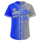 Custom Blue Grey Gradient Fashion Personalized Authentic Baseball Jersey BSBJ01-D0a709a