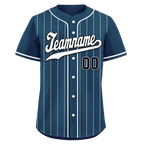 Custom Blue Stripe Fashion Personalized Authentic Baseball Jersey BSBJ01-D017258