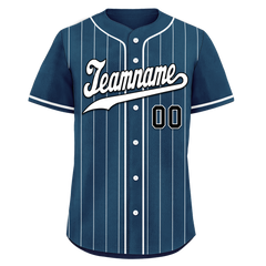 Custom Blue Stripe Fashion Personalized Authentic Baseball Jersey BSBJ01-D017258