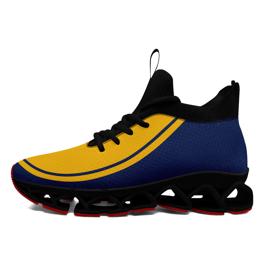Custom Navy Yellow Maxsoul Shoes Personalized Sneaker FN030XD-D020388-13