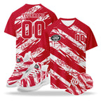 Custom 2026 World Cup Austria High Quality Soccer Stadium Version Jersey Sneakers Sports Shoes and Hat Combo Offer Personalized Team Name and Logo ZH-F027104-7