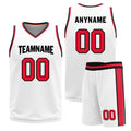 Custom White Red Black Detroit City Edition Personalized Reversible Basketball Set Sports Basketball Jersey BBJ01R-D0610-9