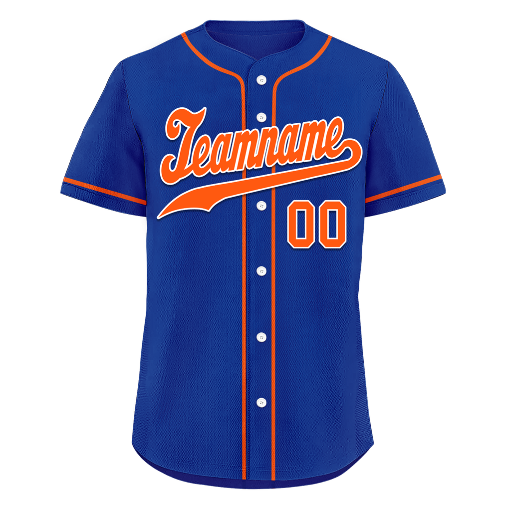 Custom Blue Classic Style Orange Personalized Authentic Baseball Jersey BSBJ01-bd0fa08