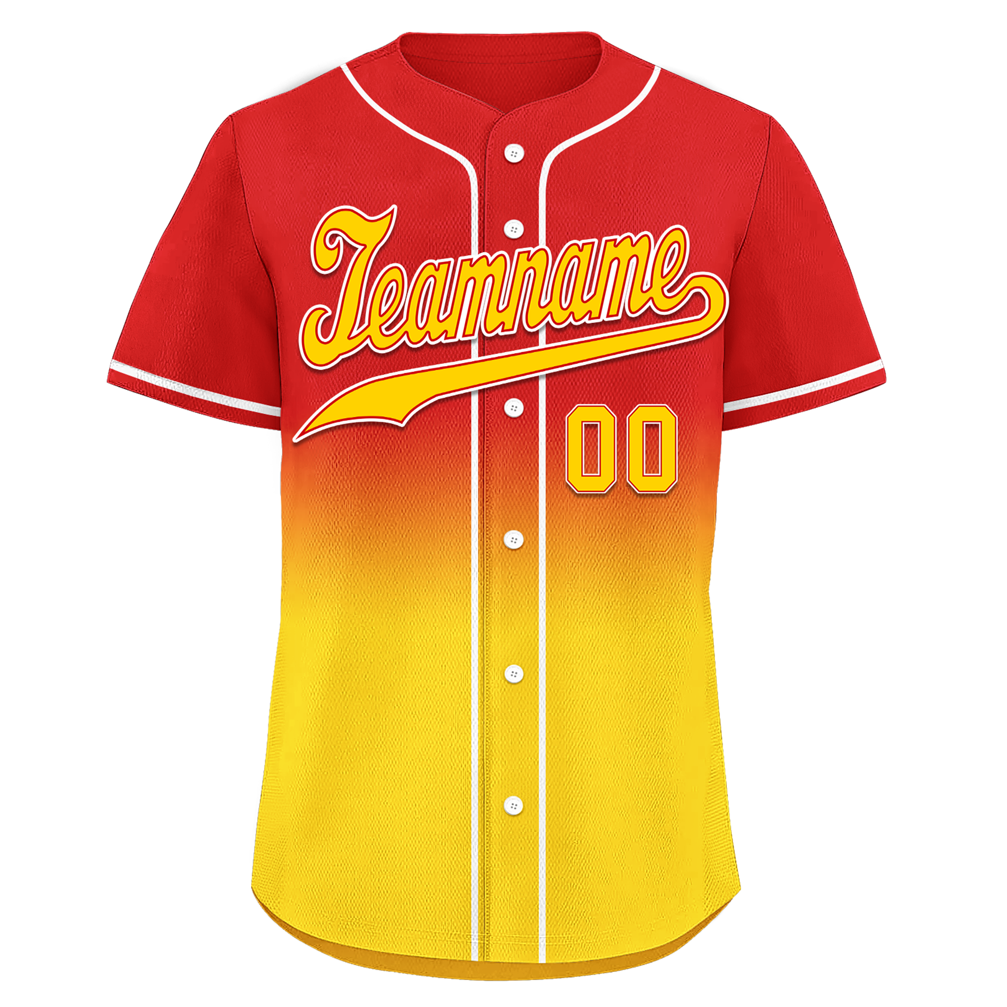 Custom Red Yellow Fade Fashion Personalized Authentic Baseball Jersey BSBJ01-D0a70d7