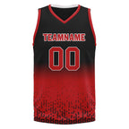Custom Black Red Fade Fashion Sports Uniform Basketball Jersey BBJ01-D020102-4