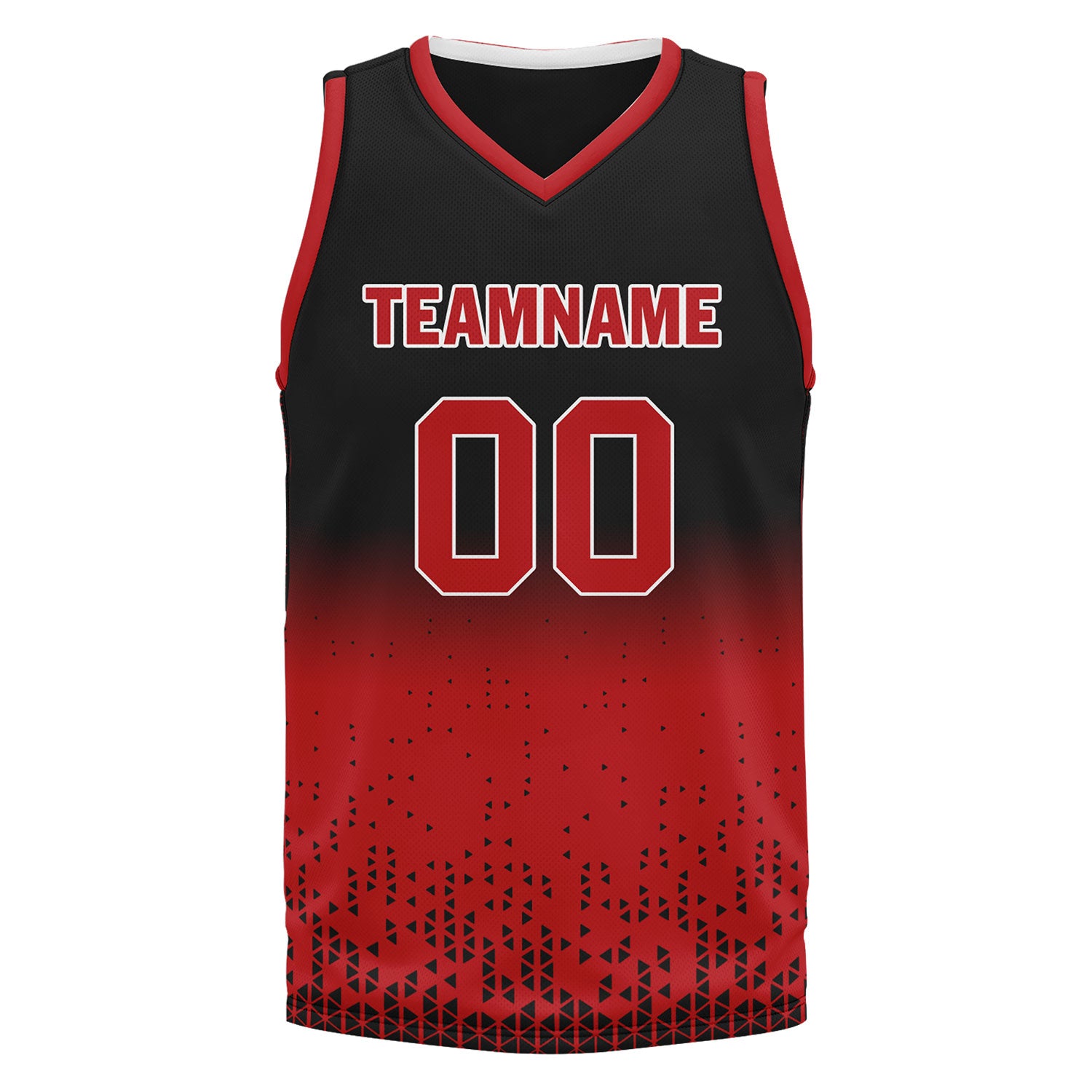Custom Black Red Fade Fashion Sports Uniform Basketball Jersey BBJ01-D020102-4
