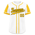Custom White Gold Raglan Sleeves Personalized Authentic Baseball Jersey BSBJ01-D017165