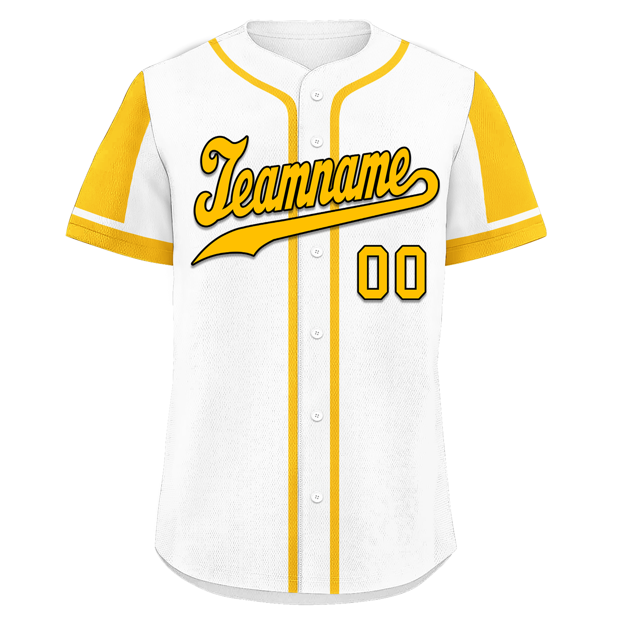 Custom White Gold Raglan Sleeves Personalized Authentic Baseball Jersey BSBJ01-D017165