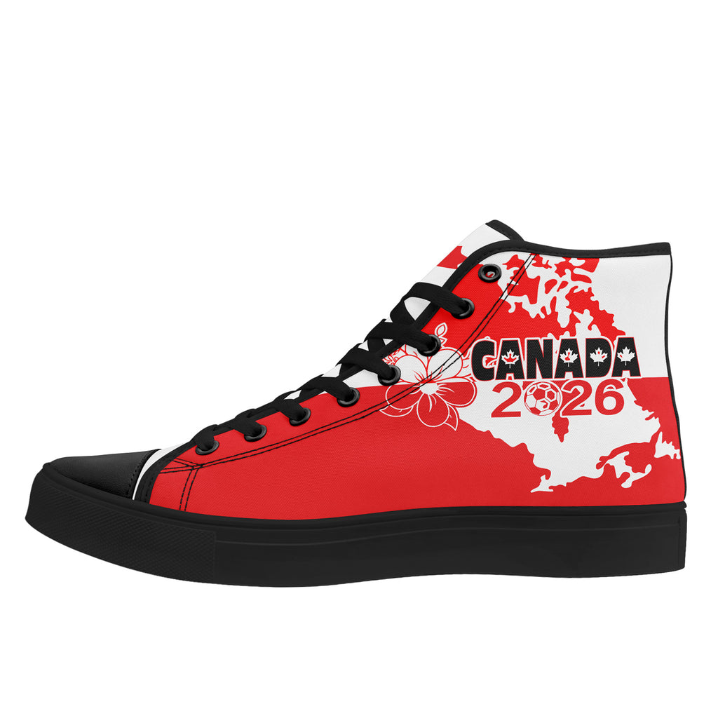Custom 2026 World Cup Canada Sneakers DIY Country Flag Running Shoes Lightweight Sport Shoes Gift for Football Fans Personalized Team Name and Logo FN024-F023064-5