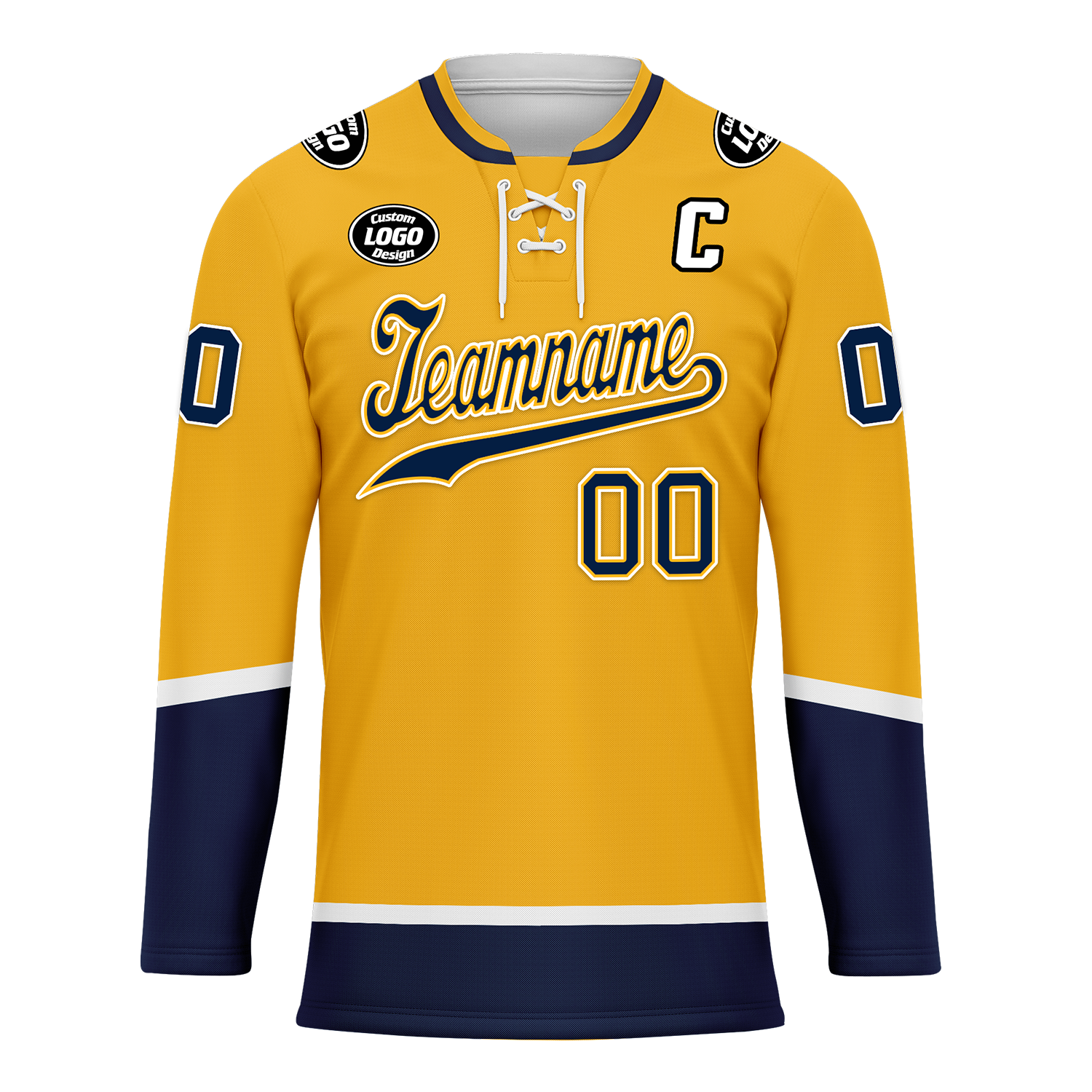 Custom Yellow Personalized Hockey Jersey HCKJ01-D0a70cb
