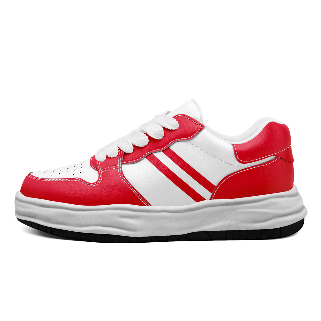 Custom Red White Kansas City Shoes Personalized Sneaker FN032-D020389-18