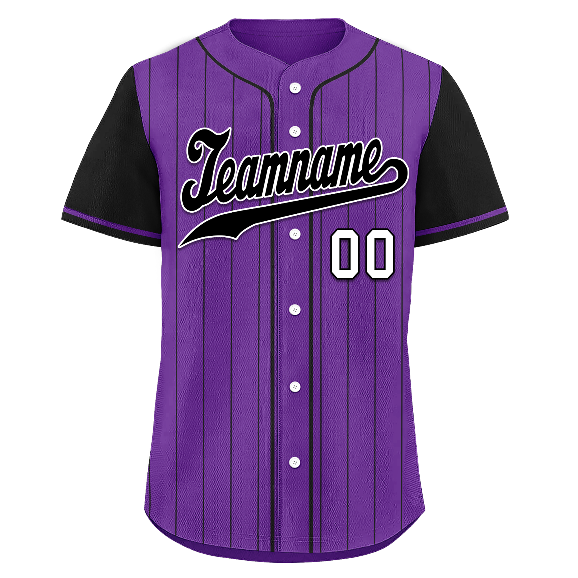 Custom Purple Black Stripe Fashion Personalized Authentic Baseball Jersey BSBJ01-D017255