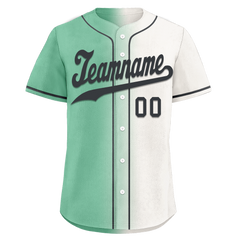 Custom Green White Gradient Fashion Personalized Authentic Baseball Jersey BSBJ01-D0a708a