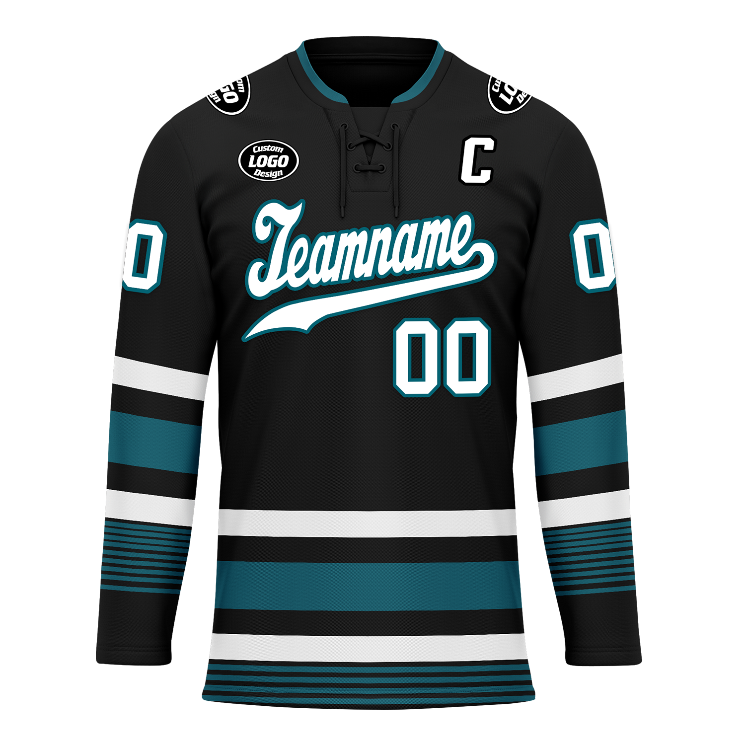 Custom Black Personalized Hockey Jersey HCKJ01-D0a70d0