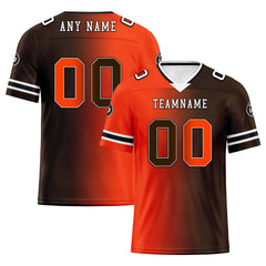 Custom Orange Brownish Red Ohio Personalized Authentic Football Jersey FBJ02-D028017-20