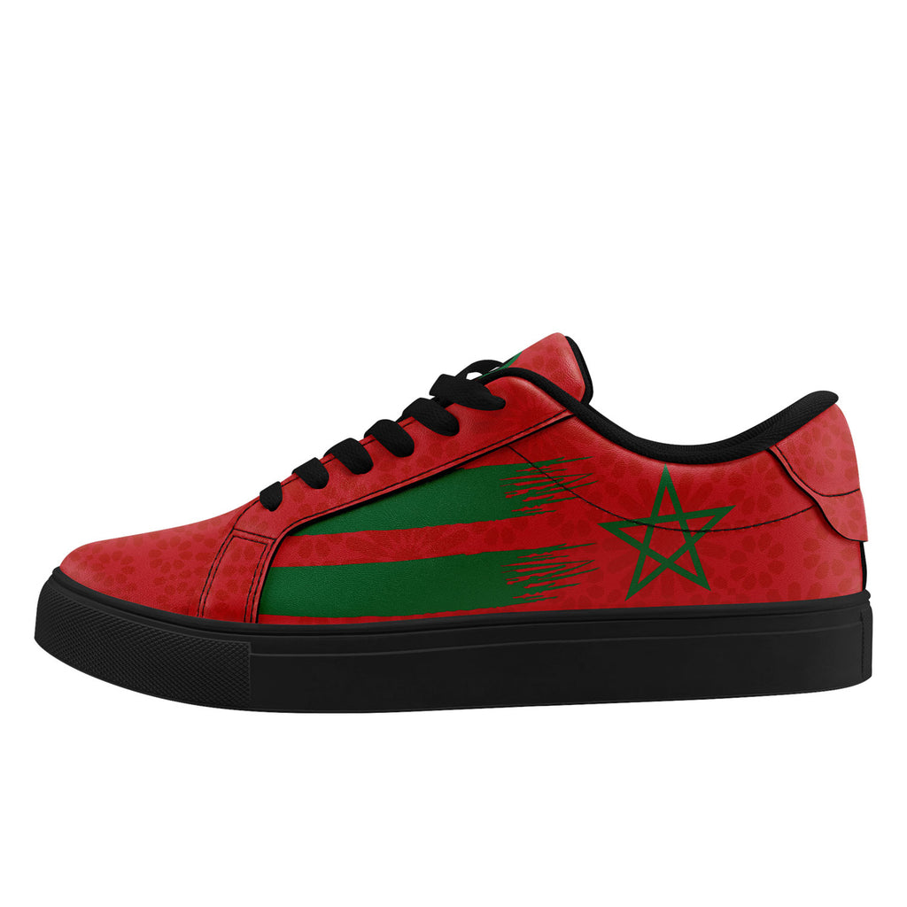 Custom Morocco 2026 World Cup Sneakers DIY Country Flag Running Shoes Lightweight Sport Shoes Gift for Football Fans Personalized Team Name and Logo FN023-F009097-2