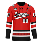 Custom Red Black Personalized Hockey Jersey HCKJ01-D0a700a