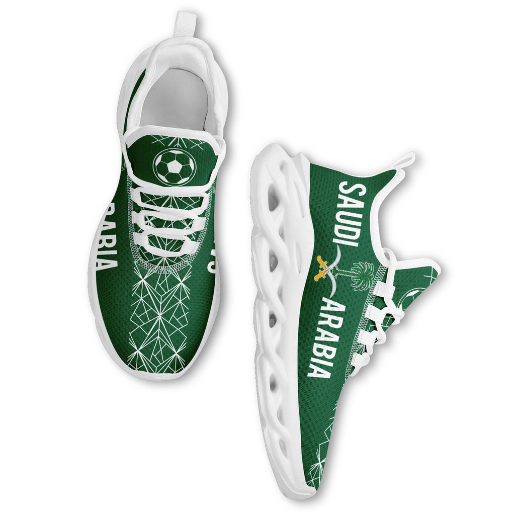 Custom Saudi Arabia 2026 World Cup Sneakers DIY Country Flag Running Shoes Lightweight Sport Shoes Gift for Football Fans Personalized Team Name and Logo FN003-F009078-3