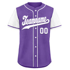 Custom Purple White Raglan Sleeves Personalized Authentic Baseball Jersey BSBJ01-D020200-14