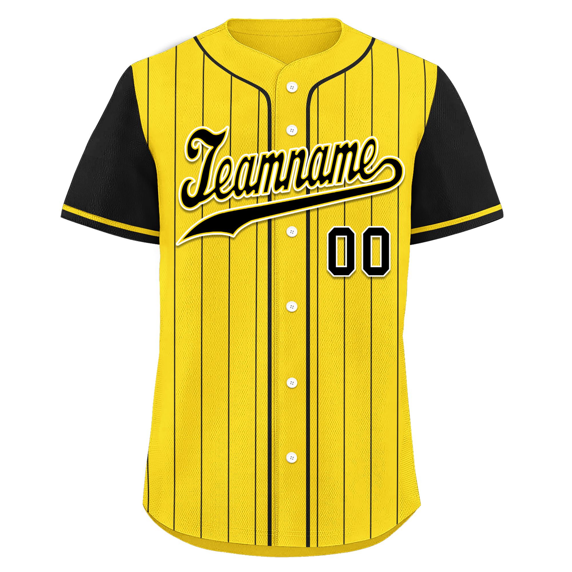 Custom Gold Black Stripe Fashion Personalized Authentic Baseball Jersey BSBJ01-D017218