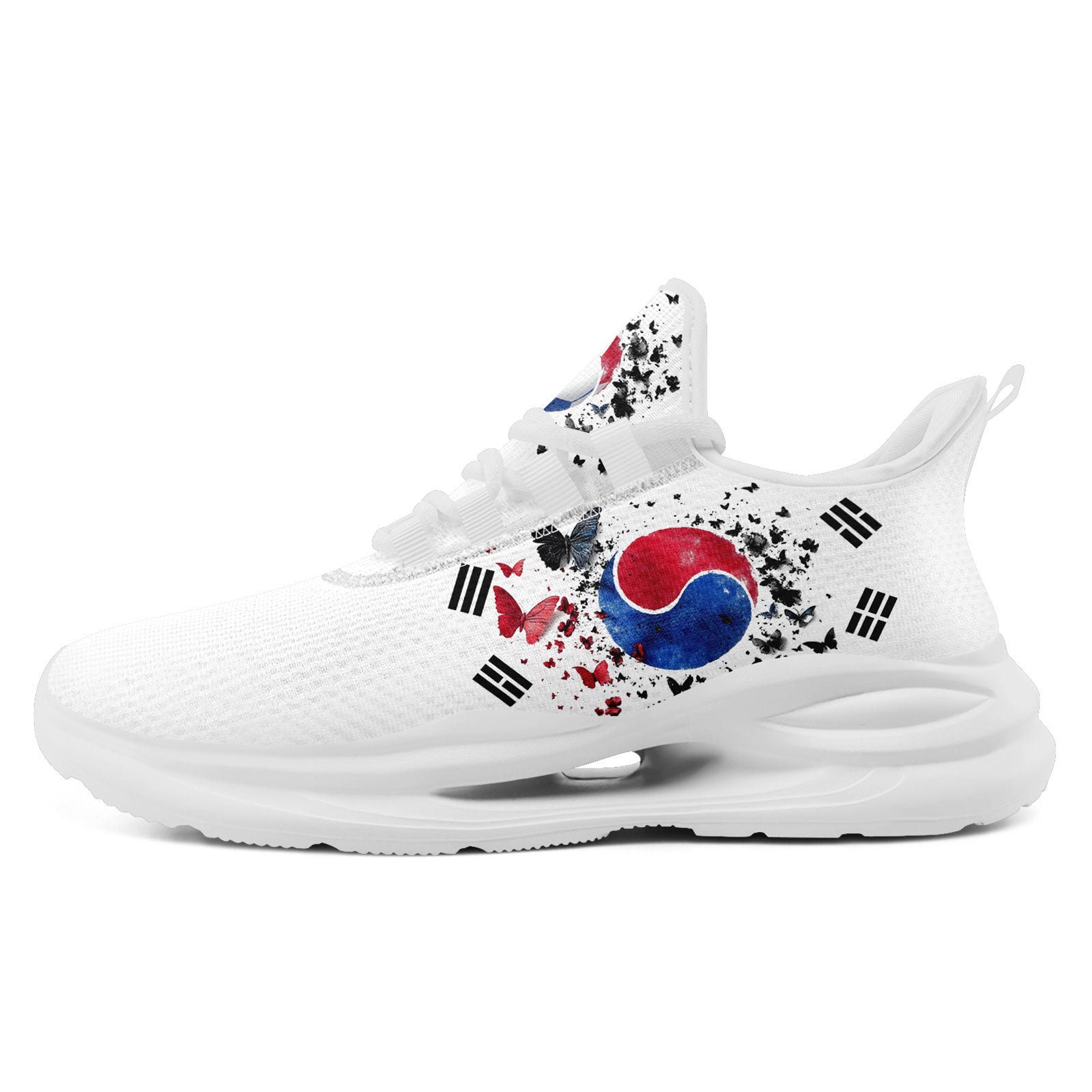 Custom South Korea 2026 World Cup Sneakers DIY Country Flag Running Shoes Lightweight Sport Shoes Gift for Football Fans Personalized Team Name and Logo FN079-F009056-2