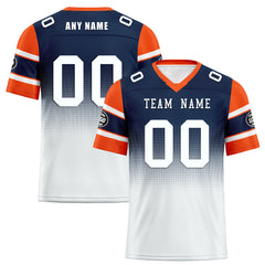 Custom White Blue Denver Personalized Authentic Football Jersey FBJ02-D020249-10