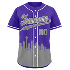 Custom Purple Gray City Edition Personalized Authentic Baseball Jersey BSBJ01-D017130