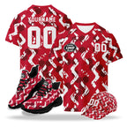 Custom 2026 World Cup Austria High Quality Soccer Stadium Version Jersey Sneakers Sports Shoes and Hat Combo Offer Personalized Team Name and Logo ZH-F027104-3