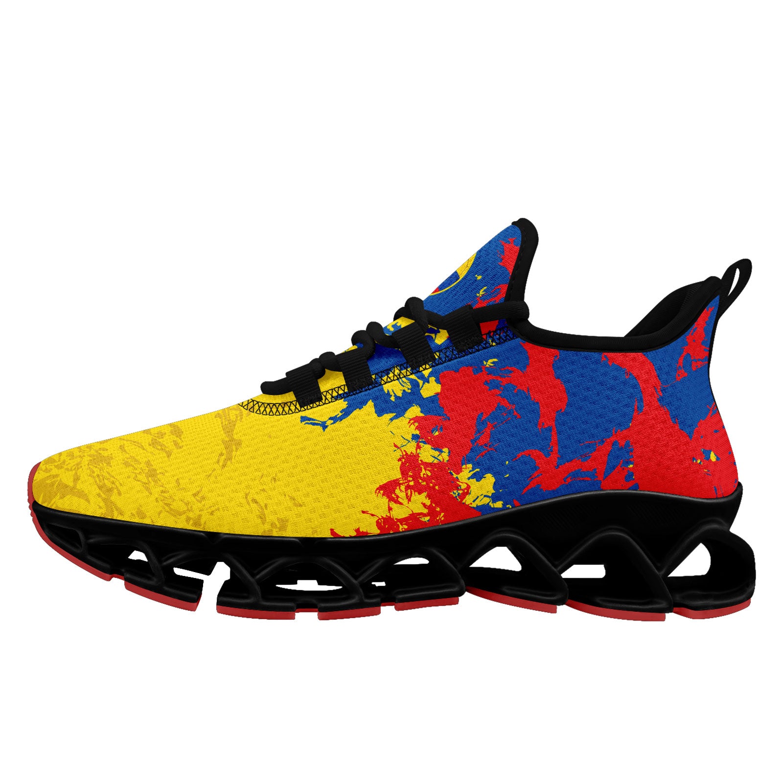 Custom Ecuador 2026 World Cup Sneakers DIY Country Flag Running Shoes Lightweight Sport Shoes Gift for Football Fans Personalized Team Name and Logo FN003XD-F009092-1