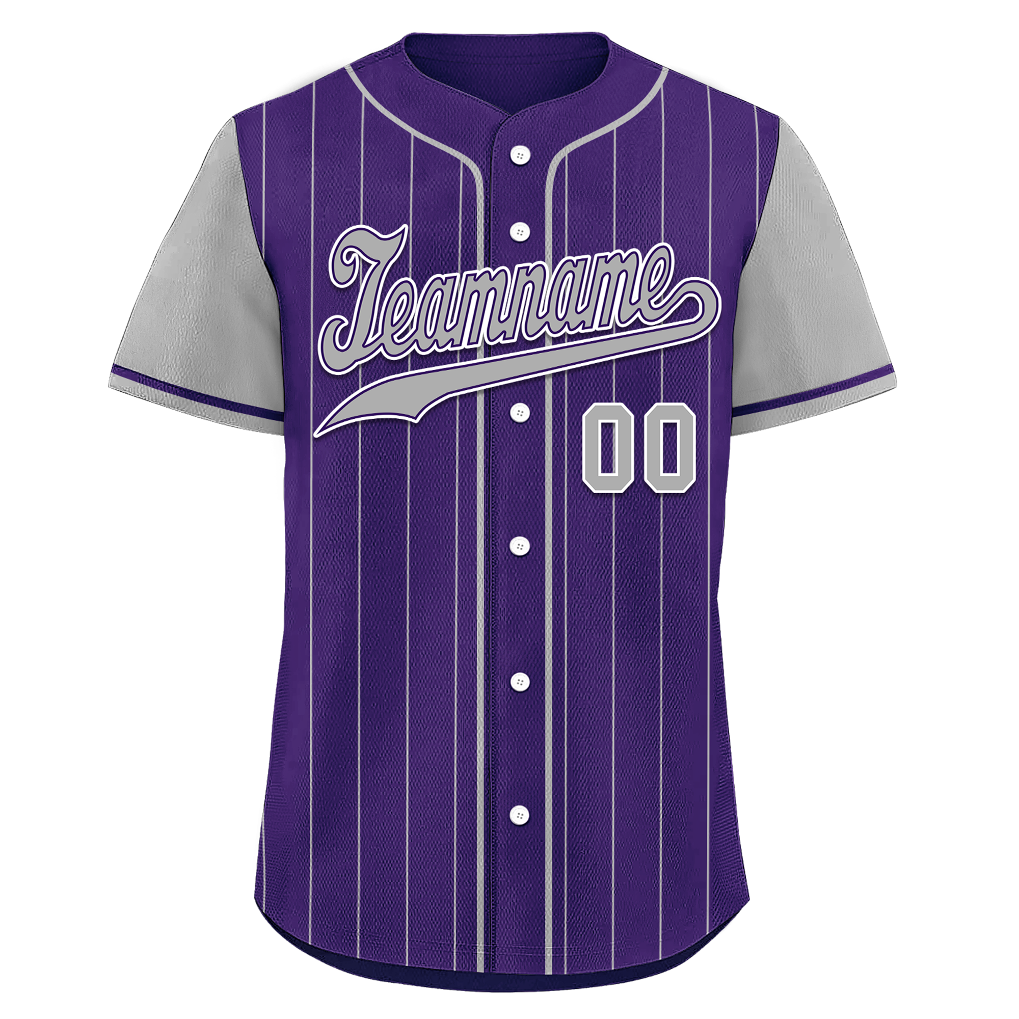 Custom Gray Purple Stripe Fashion Personalized Authentic Baseball Jersey BSBJ01-D017252