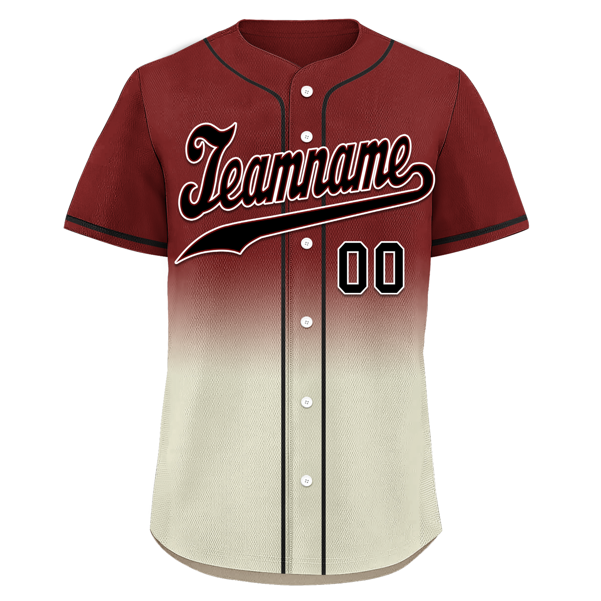 Custom Red Grey Fade Fashion Personalized Authentic Baseball Jersey BSBJ01-D0a70fa