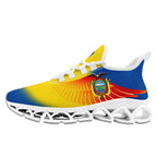 Custom Ecuador 2026 World Cup Sneakers DIY Country Flag Running Shoes Lightweight Sport Shoes Gift for Football Fans Personalized Team Name and Logo FN003XD-F009092-2