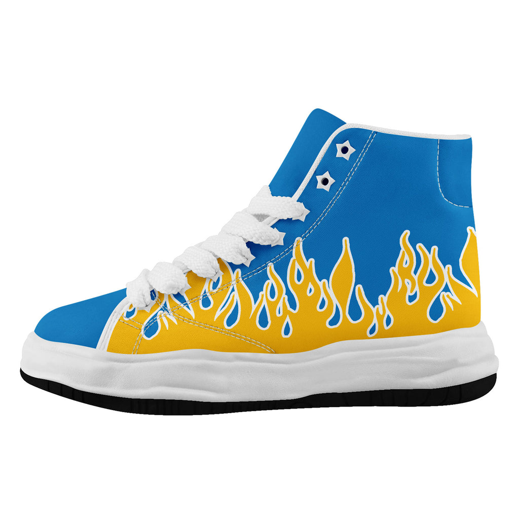 Custom Blue Yellow Los Angeles Football Jersey and Firesoul Sports Shoes Combo Offer Personalized Combo ZH-D020273-22