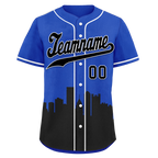 Custom Blue Black City Edition Personalized Authentic Baseball Jersey BSBJ01-D017138