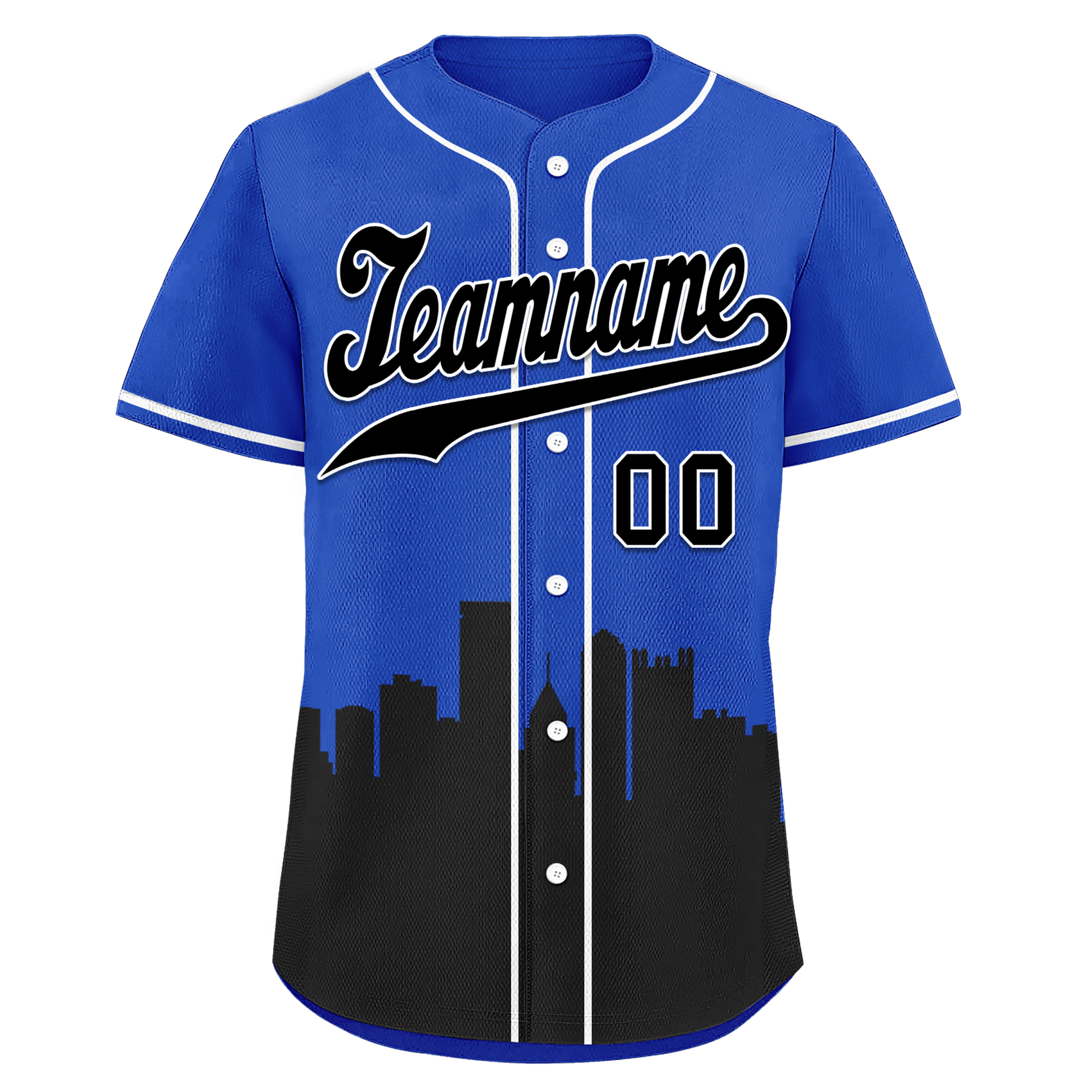 Custom Blue Black City Edition Personalized Authentic Baseball Jersey BSBJ01-D017138