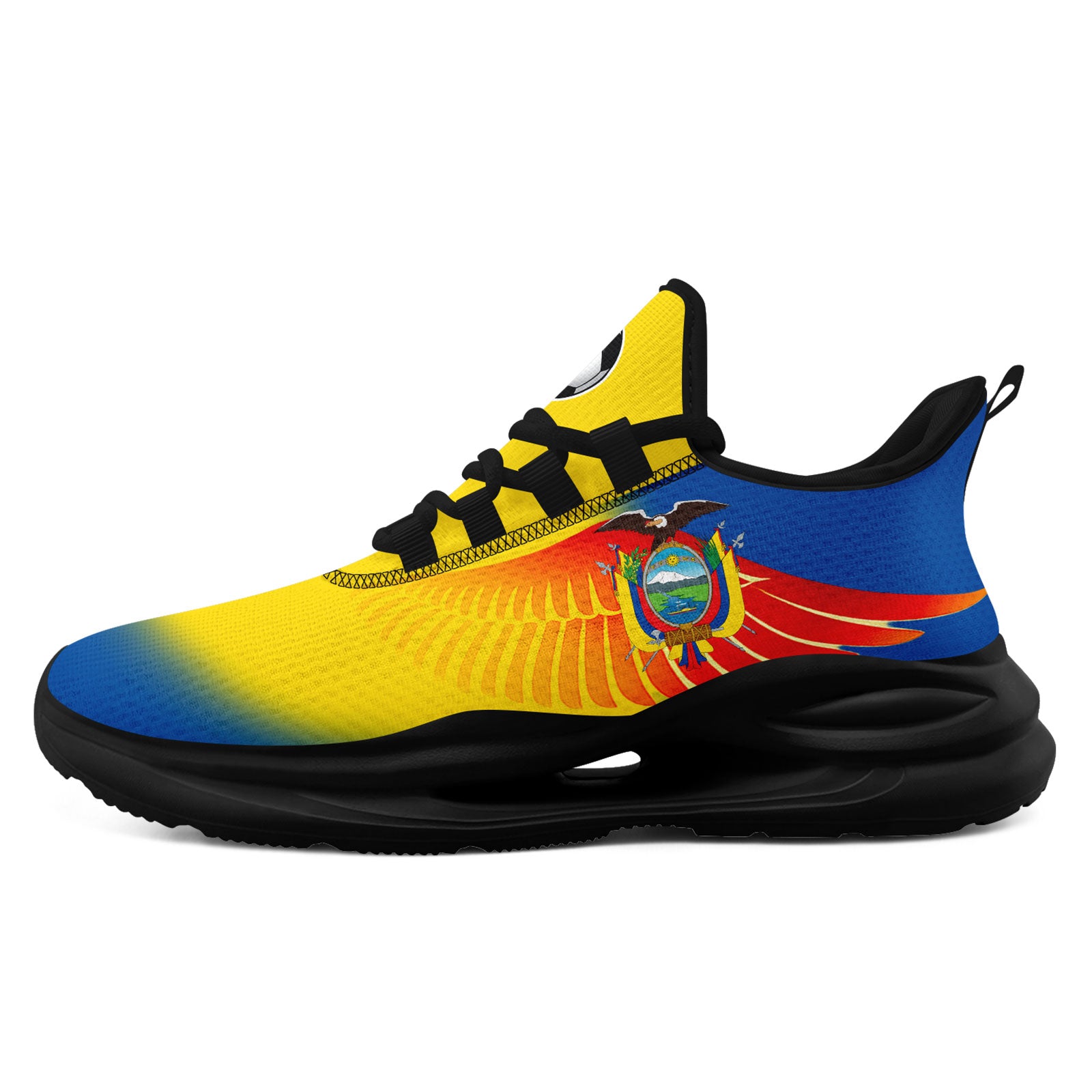Custom Ecuador 2026 World Cup Sneakers DIY Country Flag Running Shoes Lightweight Sport Shoes Gift for Football Fans Personalized Team Name and Logo FN079-F009088-2