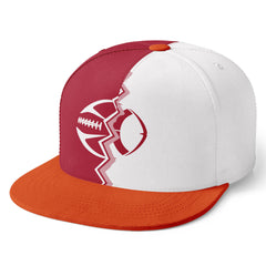 Custom White Red Florida Hat Sport Design Cap Stitched Adjustable Personalized PR067B-D028017-15