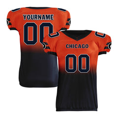 Custom Orange Blue Fade Fashion Chicago High-Performance American Football Jersey FBJ06-D020252-7