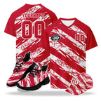 Custom 2026 World Cup Austria High Quality Soccer Stadium Version Jersey Sneakers Sports Shoes and Hat Combo Offer Personalized Team Name and Logo ZH-F027104-7