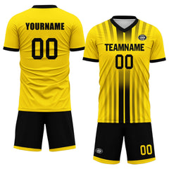 Custom Yellow Black Soccer Sets Jersey Personalized SCJ101-D020131-7