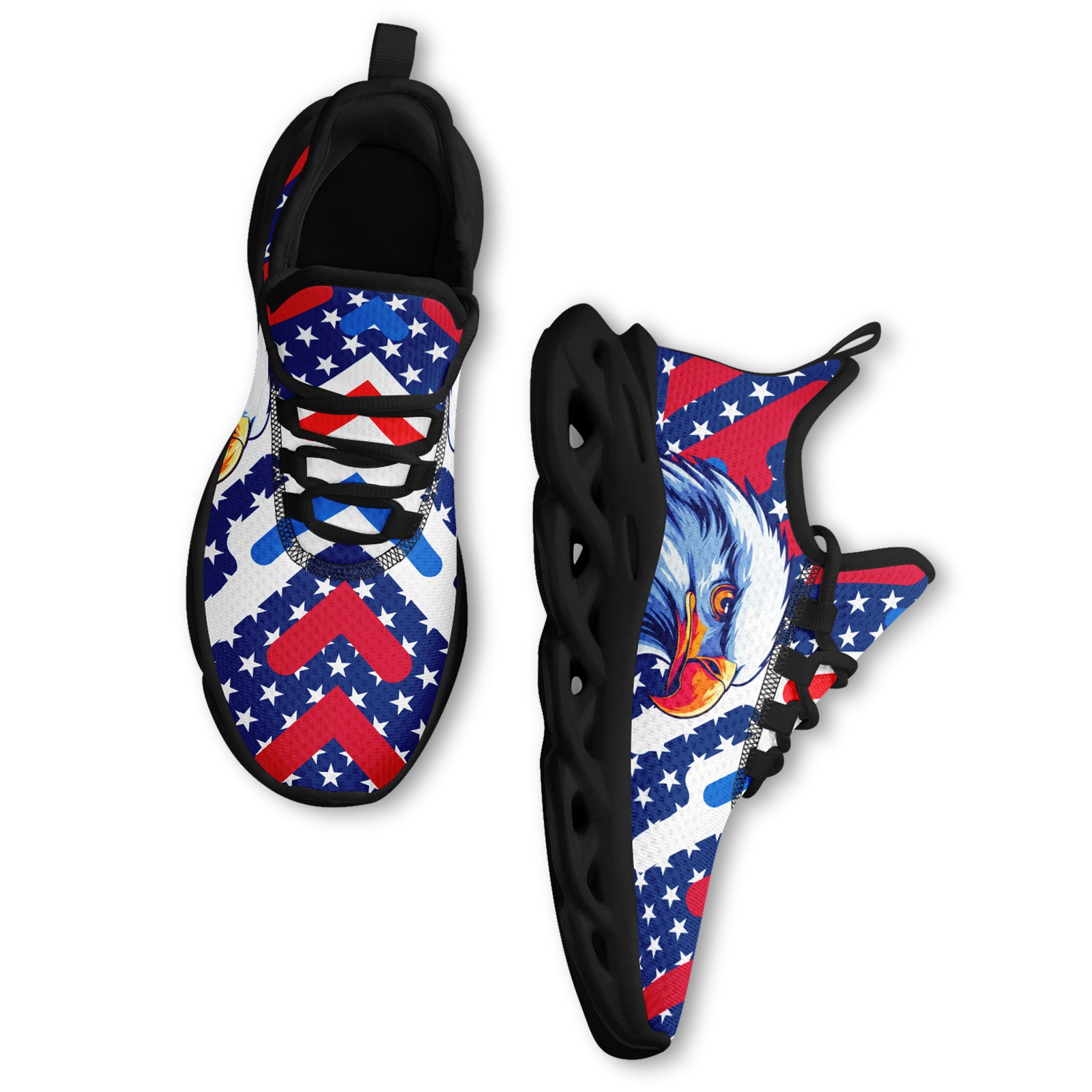 Custom United States 2026 World Cup Sneakers DIY Country Flag Running Shoes Lightweight Sport Shoes Gift for Football Fans Personalized Team Name and Logo FN003-F018032-3