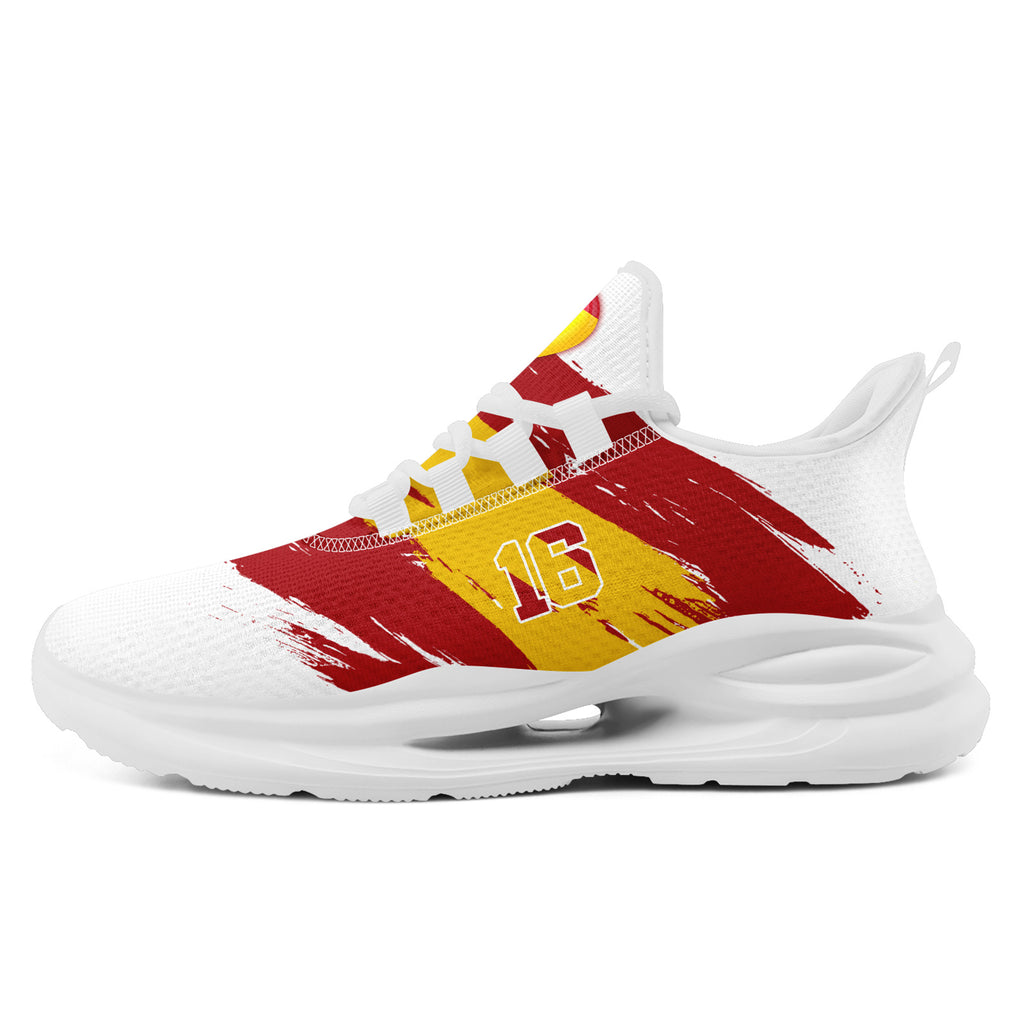 Custom 2026 World Cup Spain Sneakers DIY Country Flag Running Shoes Lightweight Sport Shoes Gift for Football Fans Personalized Team Name and Logo FN079-F023087-3