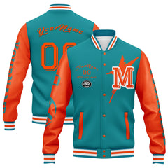 Custom Blue Orange Miami Jacket and Sports Shoes Combo Offer Personalized Combo ZH-D020294-24