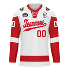 Custom White Red Personalized Hockey Jersey HCKJ01-D0a70ad