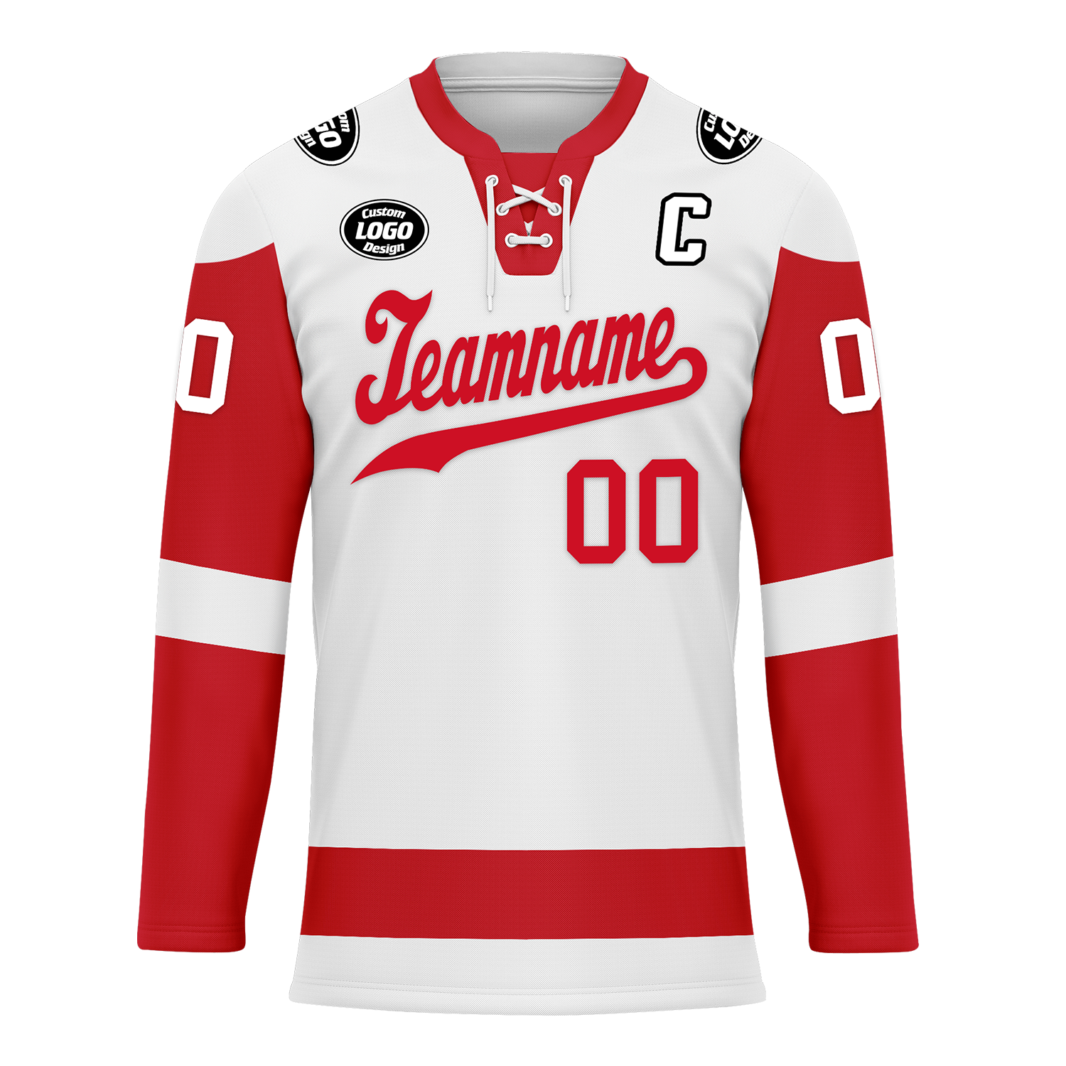Custom White Red Personalized Hockey Jersey HCKJ01-D0a70ad