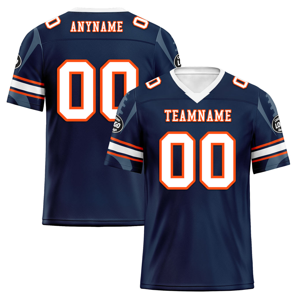 Custom Blue Denver Football Jersey and Sports Shoes Combo Offer Personalized Combo ZH-D025008-12