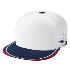 Custom White Blue Red New England Hat Sport Design Cap Stitched Adjustable Personalized PR067B-D020261-26