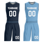 Custom Blue Classic Style Reversible Basketball Uniform Personalized Ordinary BBJR-D017032