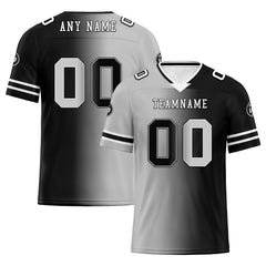 Custom Grey Black Las Vegas Personalized Authentic Football Jersey FBJ02-D028017-26